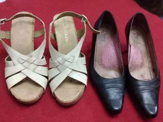Assorted Ladies Shoes
   Aerosoles Wedge Size: US 7 Heels: 3.5
   Figlia Black Size: 36 Heels: 2.5"