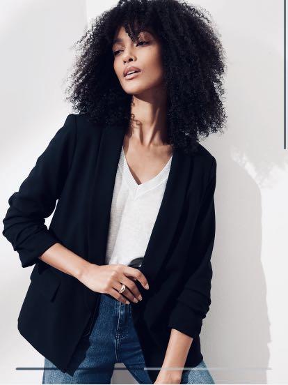 Banana republic ruched sleeve blazer clearance