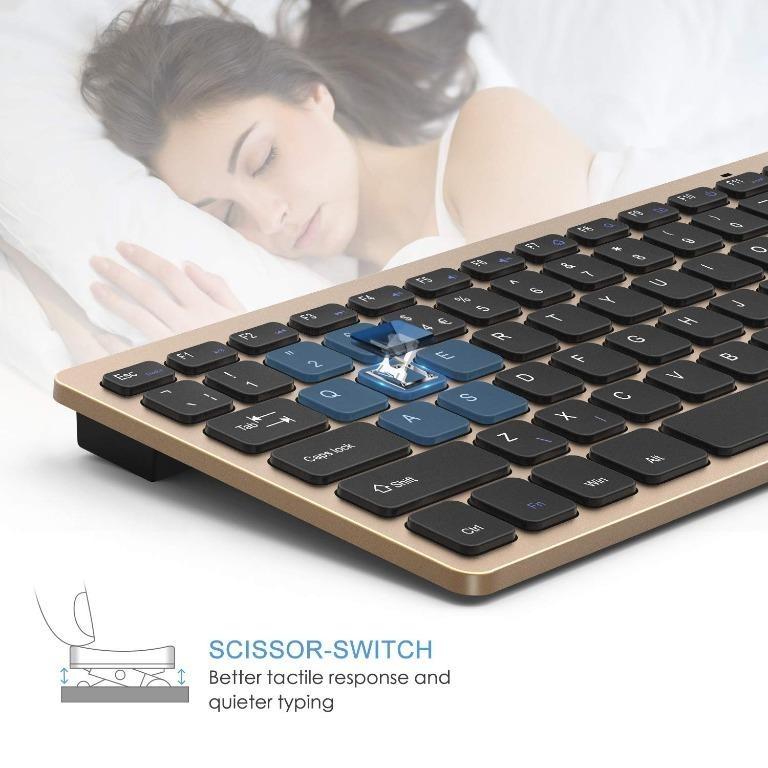 Black and Gold Keyboard and Mouse Set Ultra Slim, Jelly Comb KUT019 2