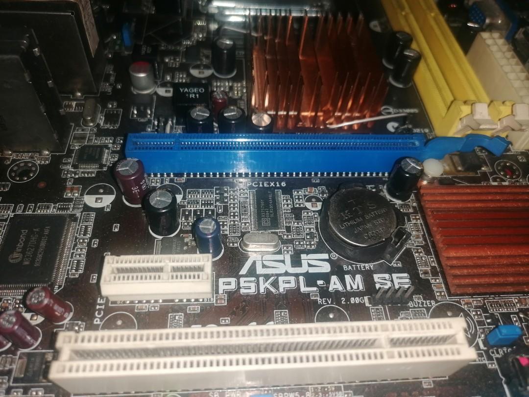 Bundle Motherboard + Free intel Pentium E5700 Processor (Category: Desktops) located in Pasay City. Submitted by iNerfed30K (Listing ID 1115879471, Image 2). Description: Bawas kalat sa apartment, MOTHERBOARD x2 BIOSTAR G41D3C ASUS P5KPL-AM SE PROCESSOR x1 Intel E5700 Pentium Feel free to message for concerns and questions.