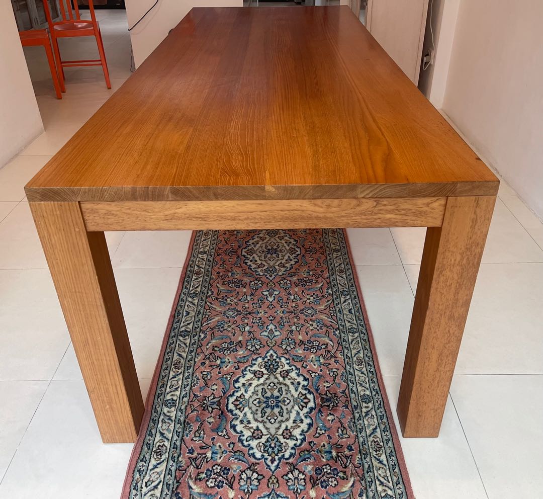Burmese Teak Dining Table, Furniture & Home Living, Furniture, Tables