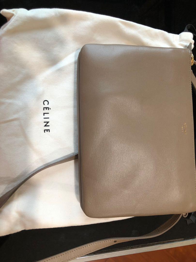 Celine trio best sale bag beige