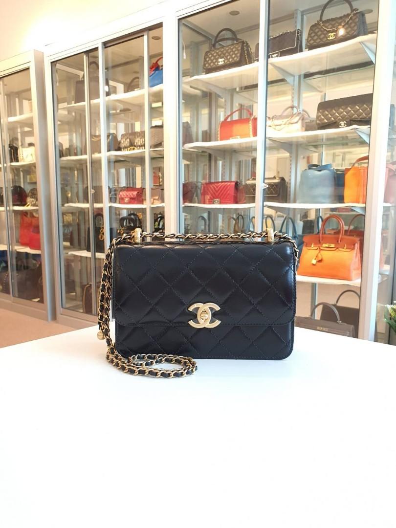 CHANEL 21A Mini Flap Bag  double Pearl crush Luxury Bags  Wallets on  Carousell