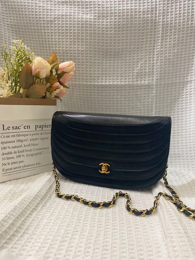 Chanel vintage half moon bag, Luxury, Bags & Wallets on Carousell