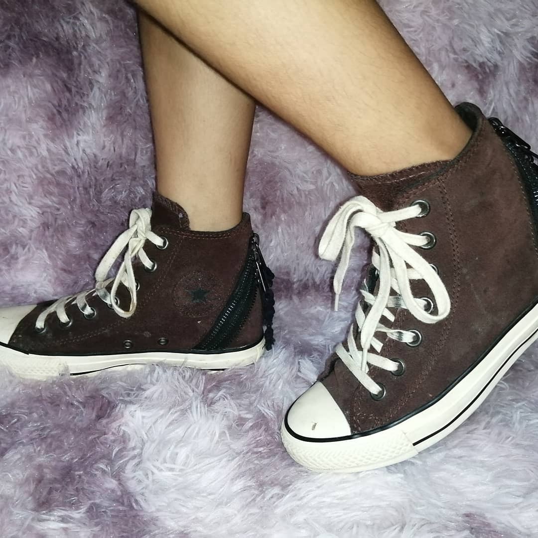 converse brown high cut
