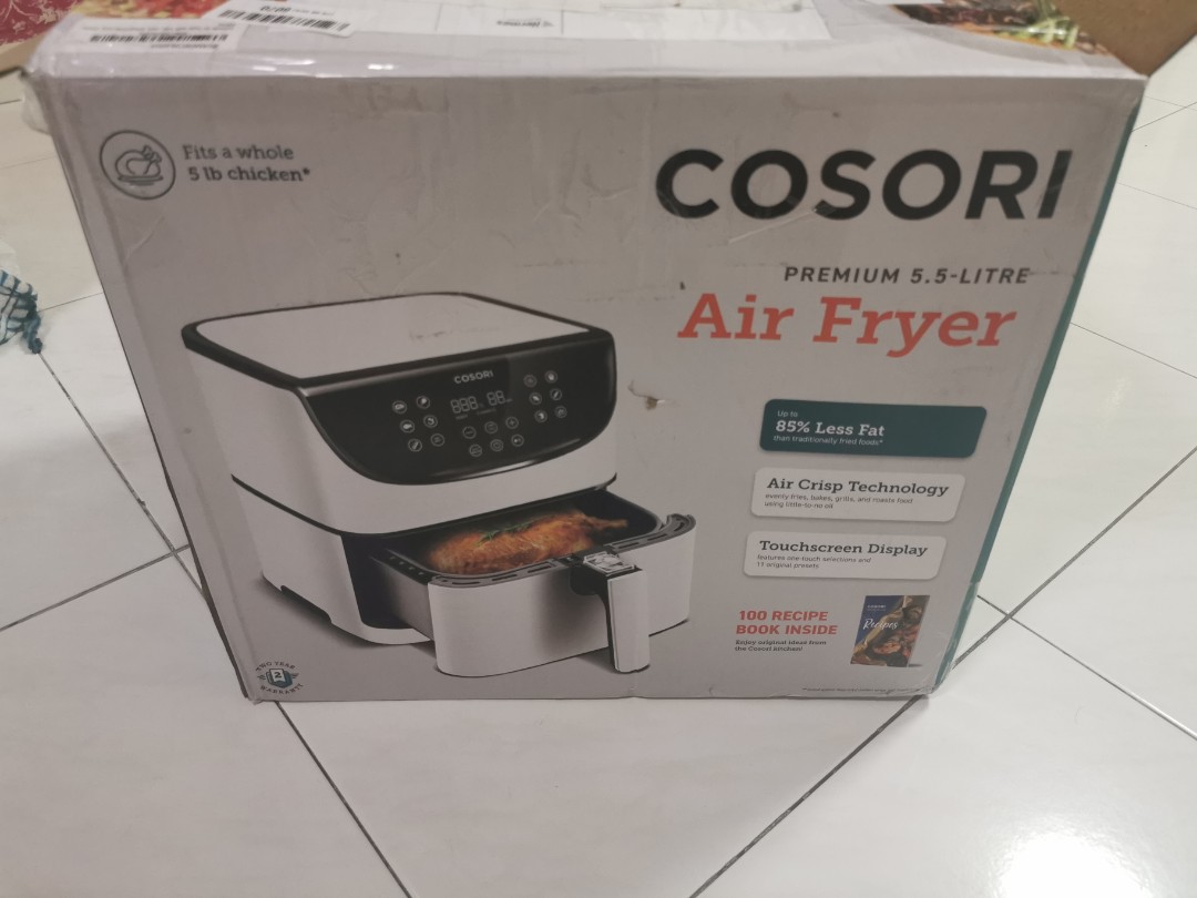Cosori Premium 5.5 Litre Air Fryer CP158AF (White), TV & Home