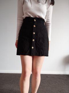 Cotton On Linen Mini Skirt With Buttons
