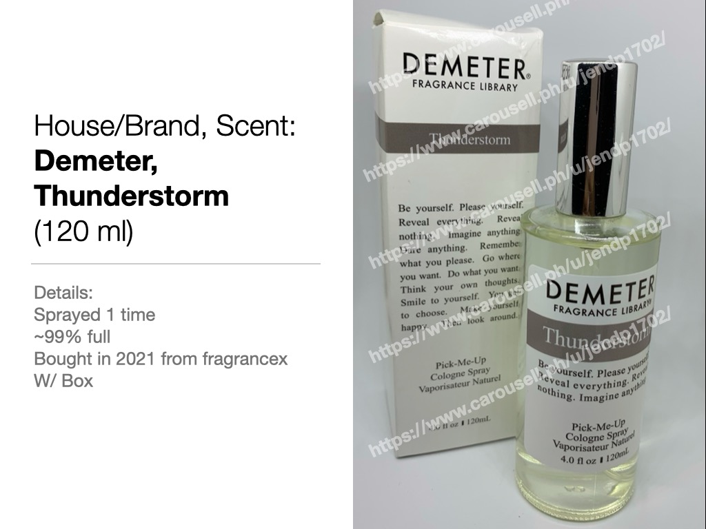 Demeter Thunderstorm 120 ml Beauty Personal Care Fragrance