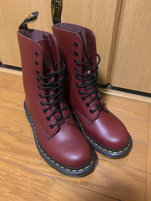 Dr. Martens Boots 1490 Cherry Red Women s Fashion Footwear