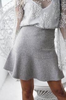 ESTHER Margaux high waist knit skirt - Grey - 12 - BNWT