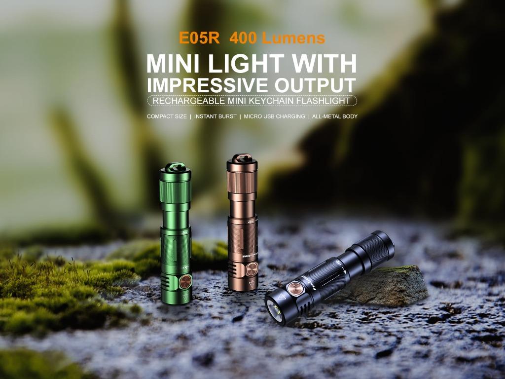 Rechargeable keychain flashlight outlet