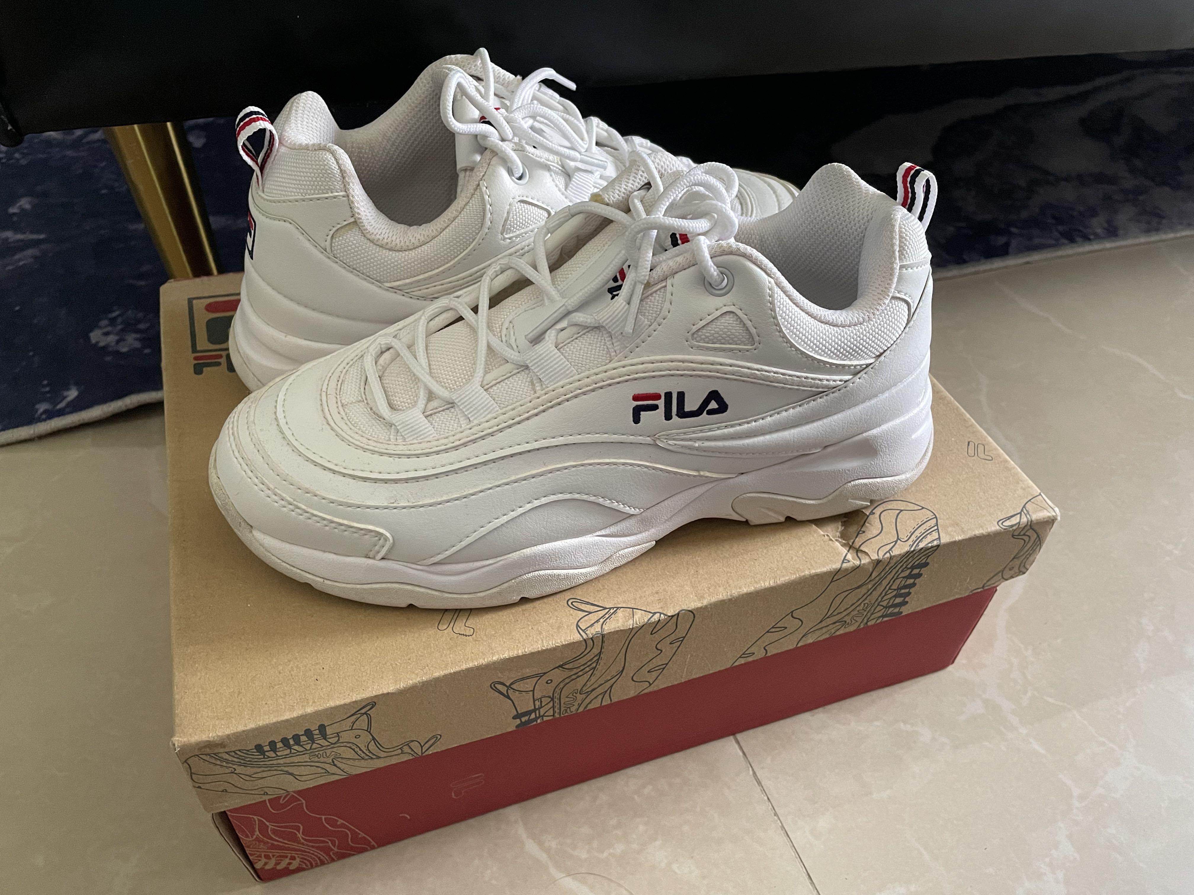 fila ray white Women s Fashion Footwear Sneakers on Carousell