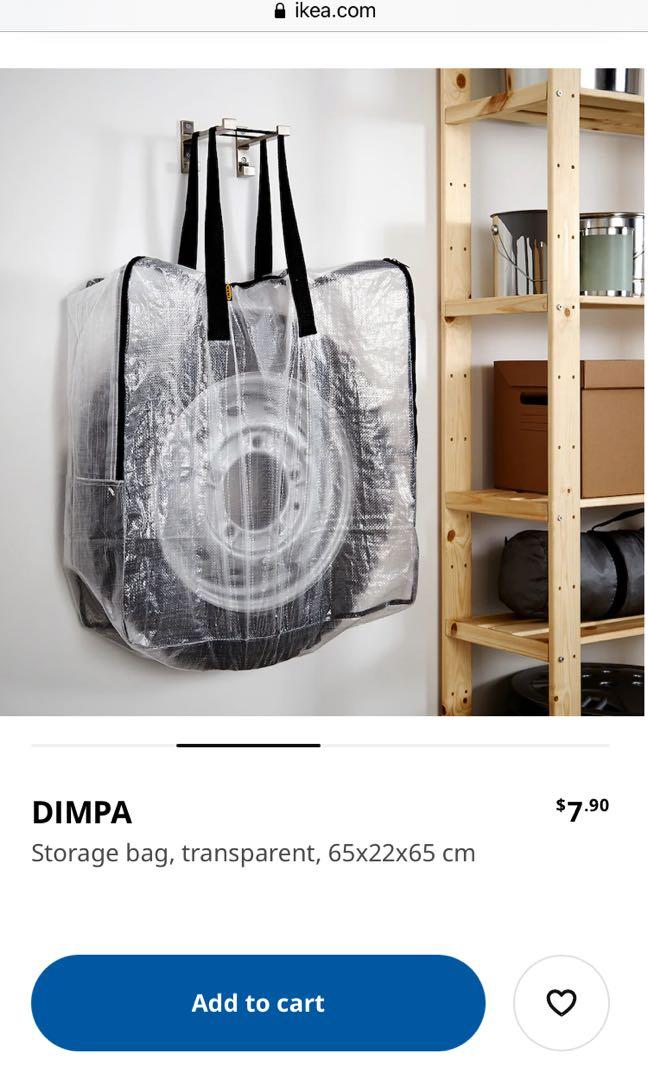 IKEA - DIMPA Storage Bag, Transparent, 65x22x65 cm