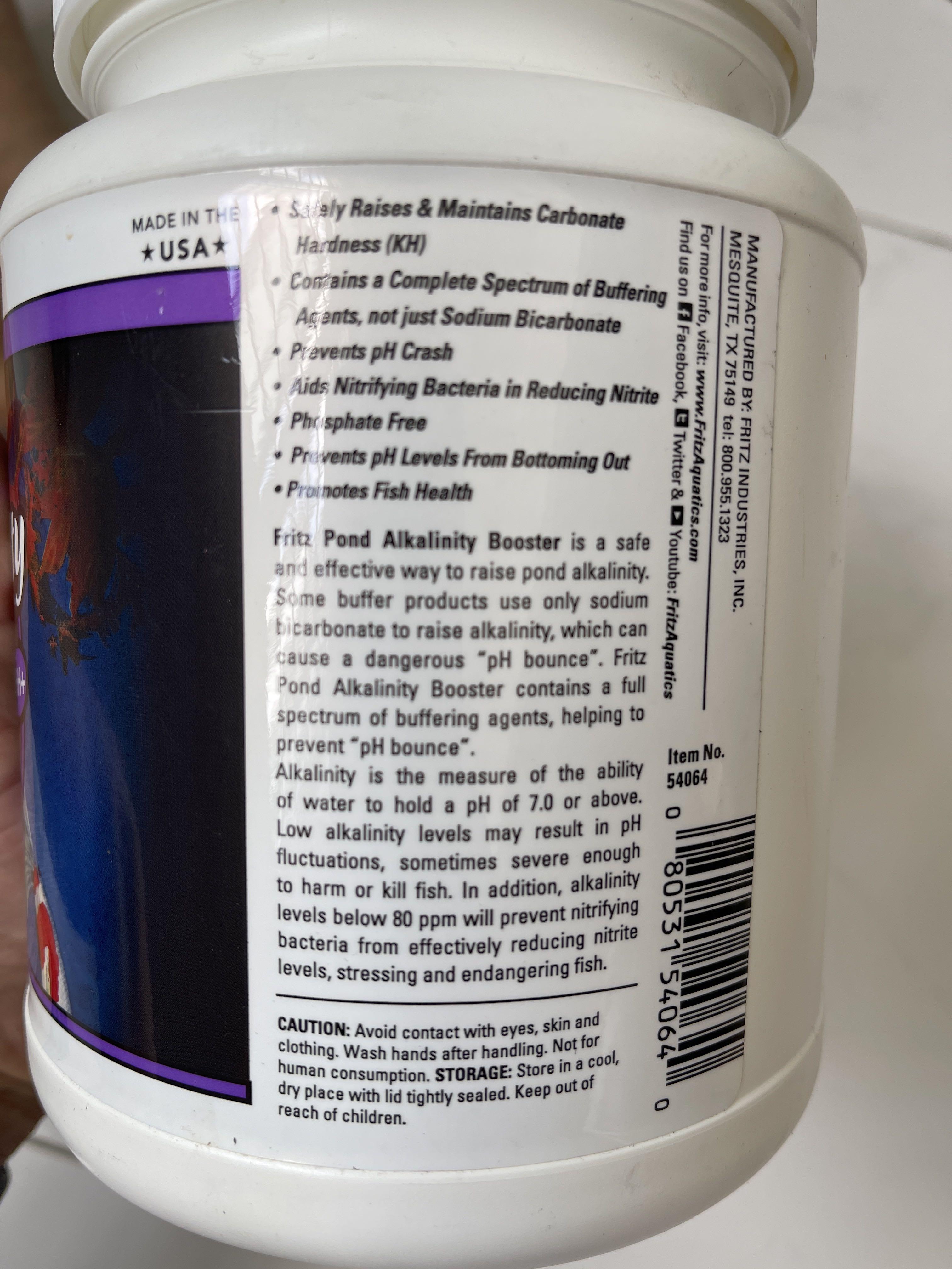 Fritz Pond/ Monster tank Alkalinity Booster KH+, Pet Supplies, Homes