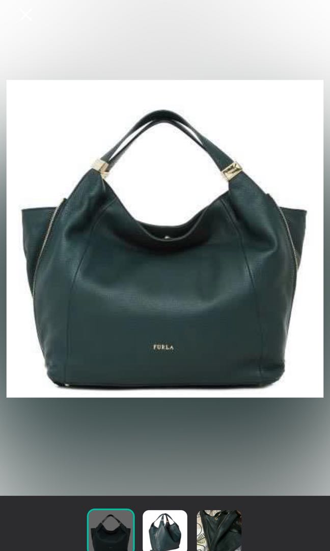 Furla Dark Green Leather Bag Women s Fashion Bags Wallets
