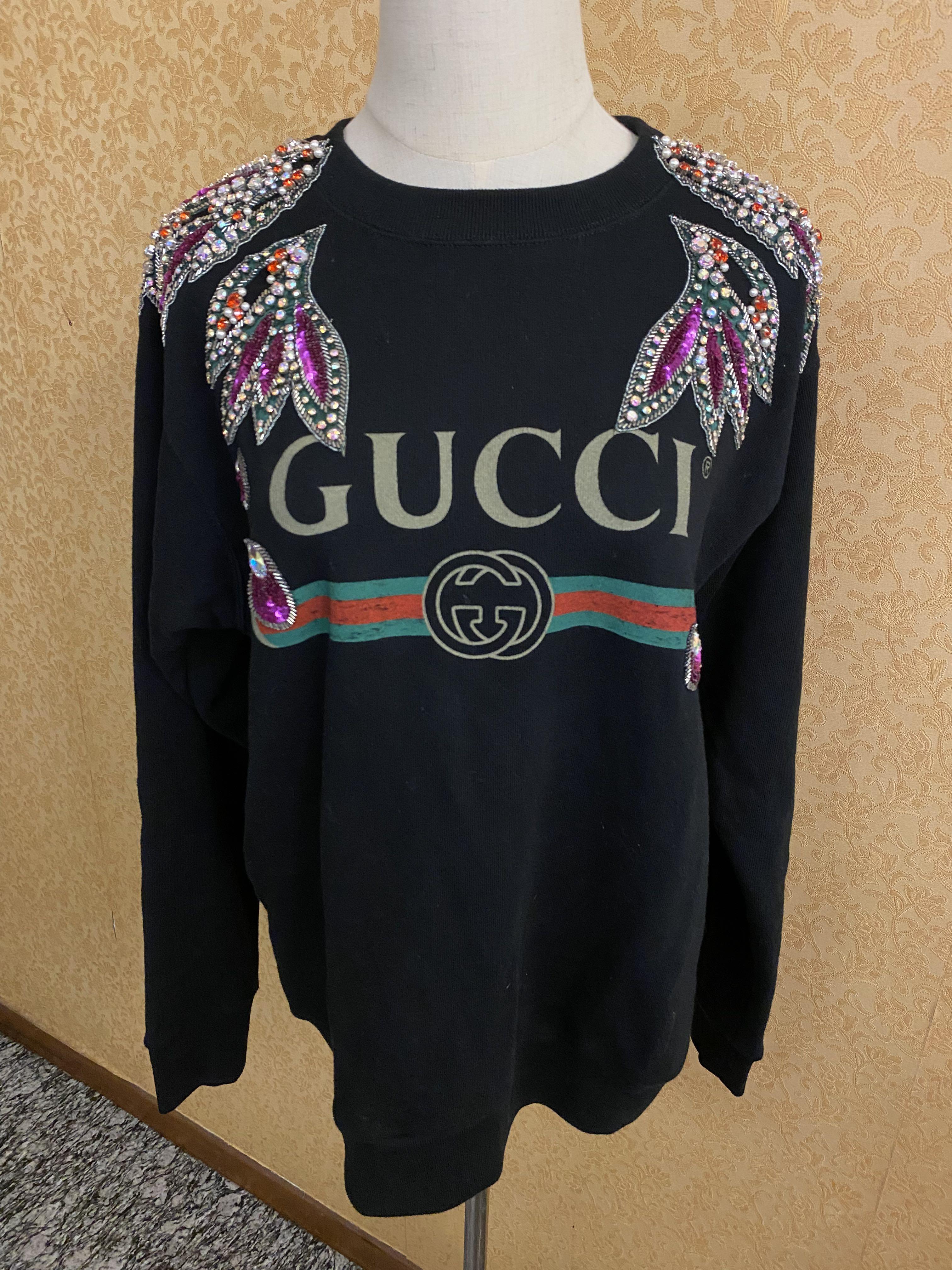 Gucci sales rhinestone sweater
