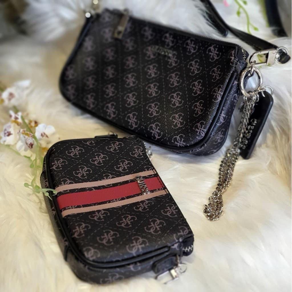 Buy Guess Black Multi Arie Large Double Pouch Cross Body Bag for Women  Online @ Tata CLiQ Luxury