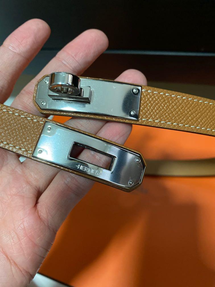 Hermes Kelly gold shw belt like new, Luxury, Accessories on Carousell