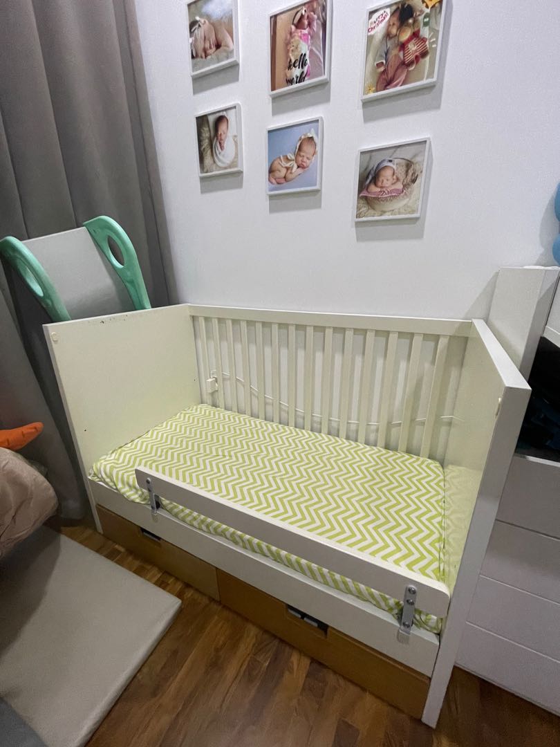 Ikea STUVA Baby Cot with Drawers, Babies & Kids, Baby Nursery & Kids