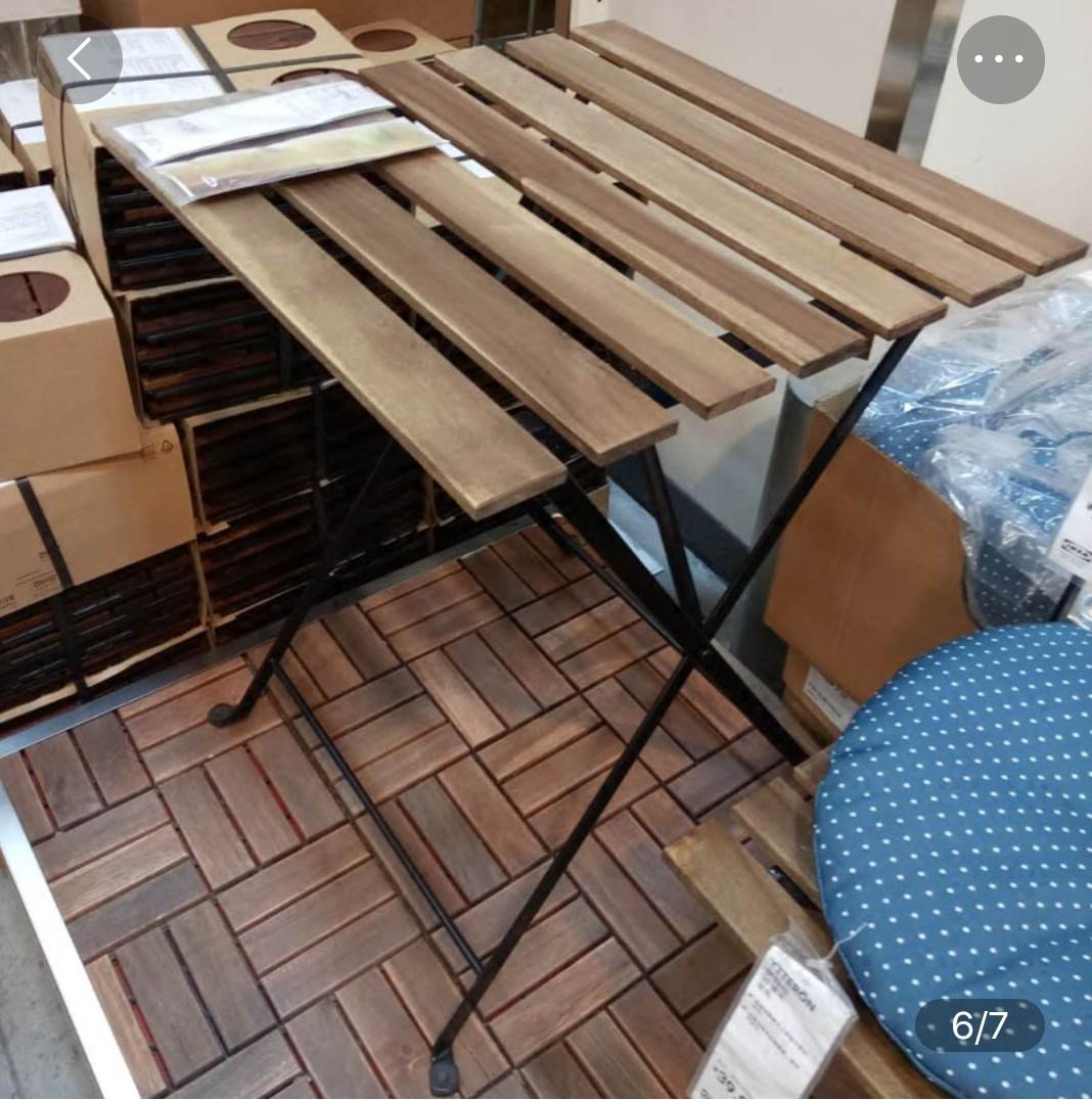 IKEA Tarno balcony folding table stool outdoor solid wood picnic