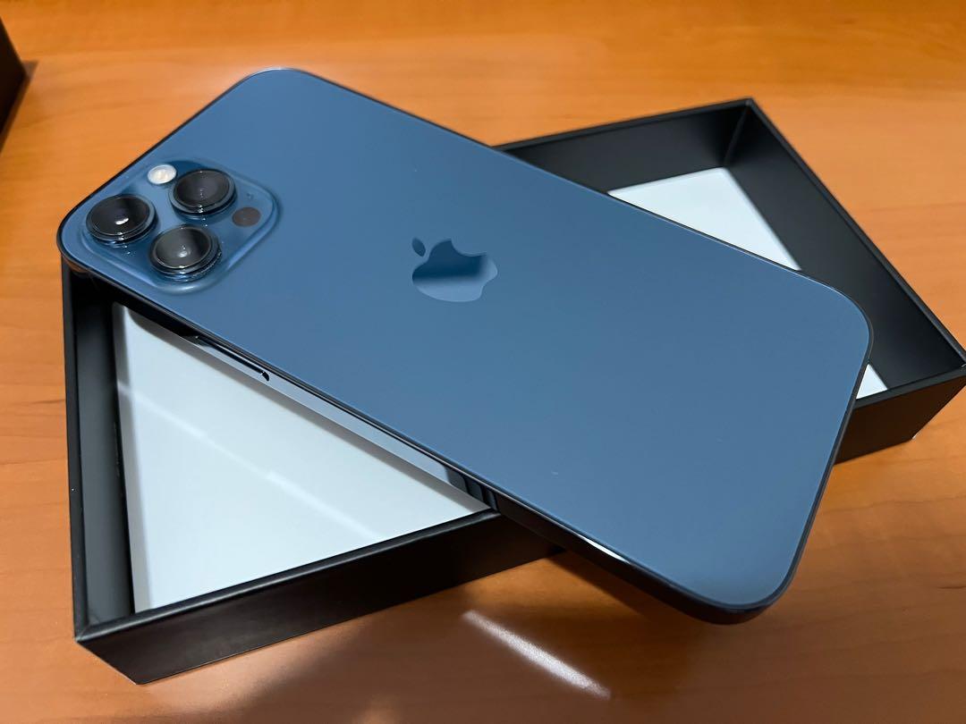 iPhone 12 Pro Max Pacific Blue 128 GB, 手提電話, 手機, iPhone 