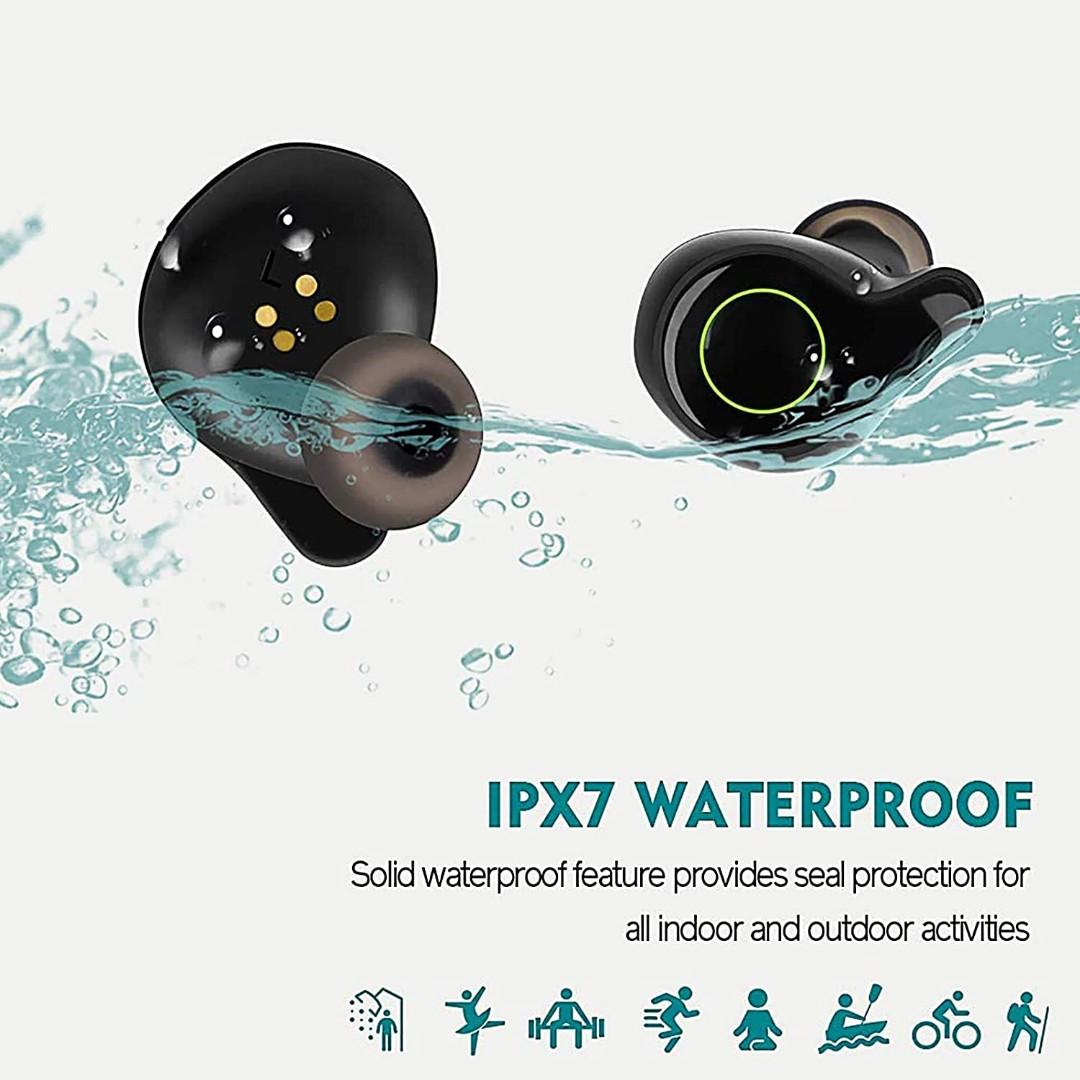 J018 Moosen Wireless Headphones Bluetooth 5.0 Wireless Earbuds 156H Playtime Deep Bass Hi Fi Stereo Sound in Ear Bluetooth Earphones with Mic IPX7