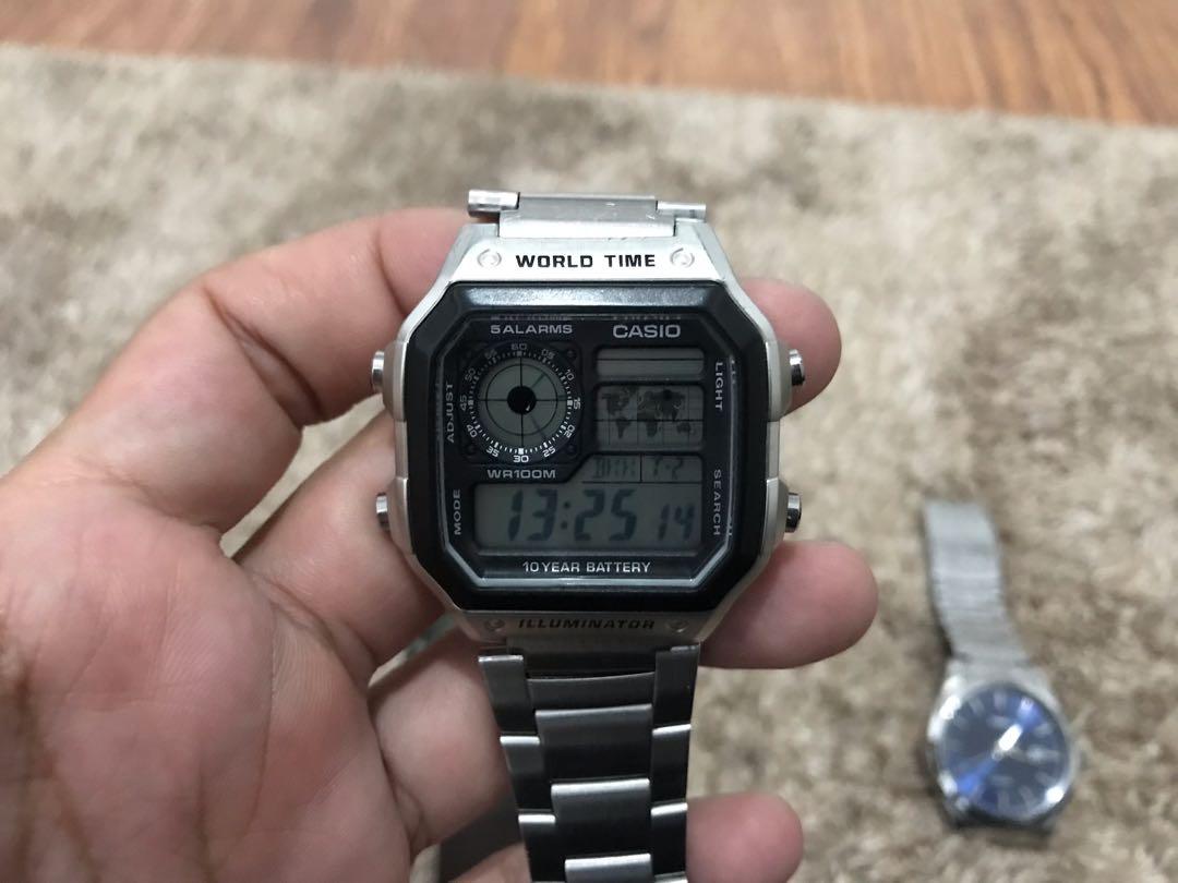 Jam tangan casio illuminator world time store
