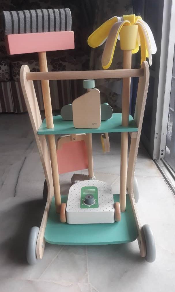 Kmart wooden 2025 cleaning trolley