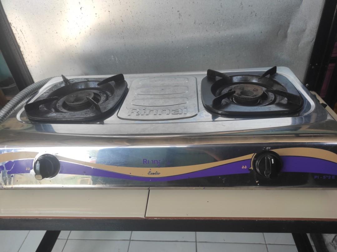 Kompor gas Rinnai 2 tungku ri 522e, Kitchen u0026 Appliances di Carousell
