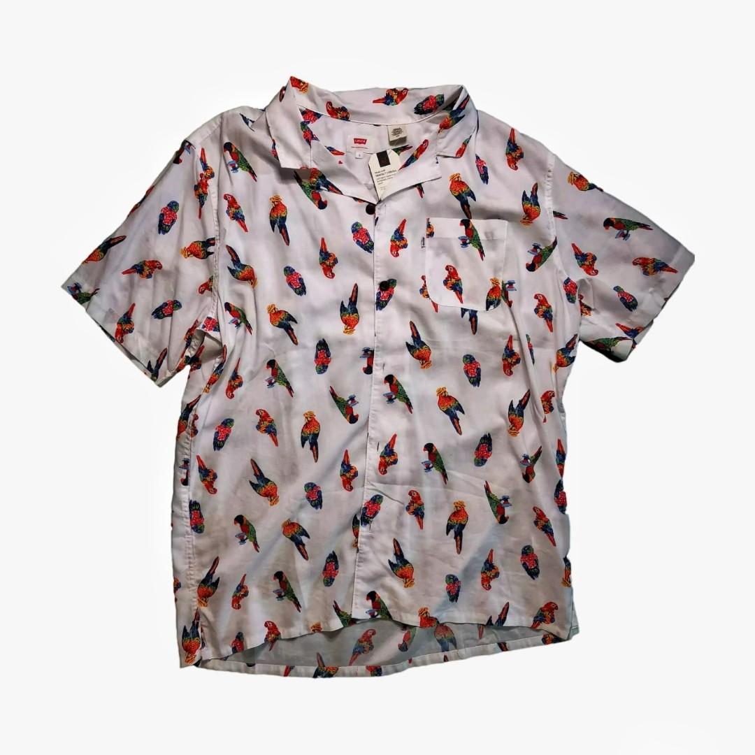 Levi's parrot shirt, Men's Fashion, Tops & Sets, Tshirts & Polo Shirts on  Carousell