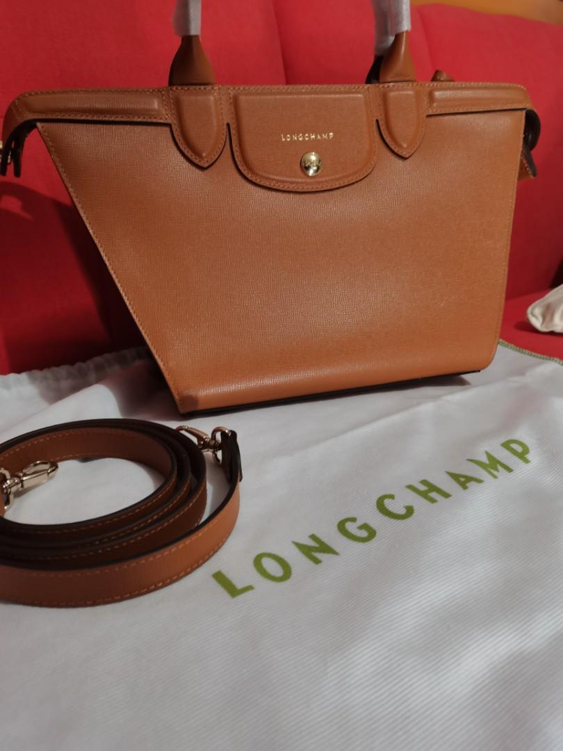 Longchamp Le Pliage Heritage Natural Tote Camel Leather Satchel Bag Luxury Bags Wallets on Carousell