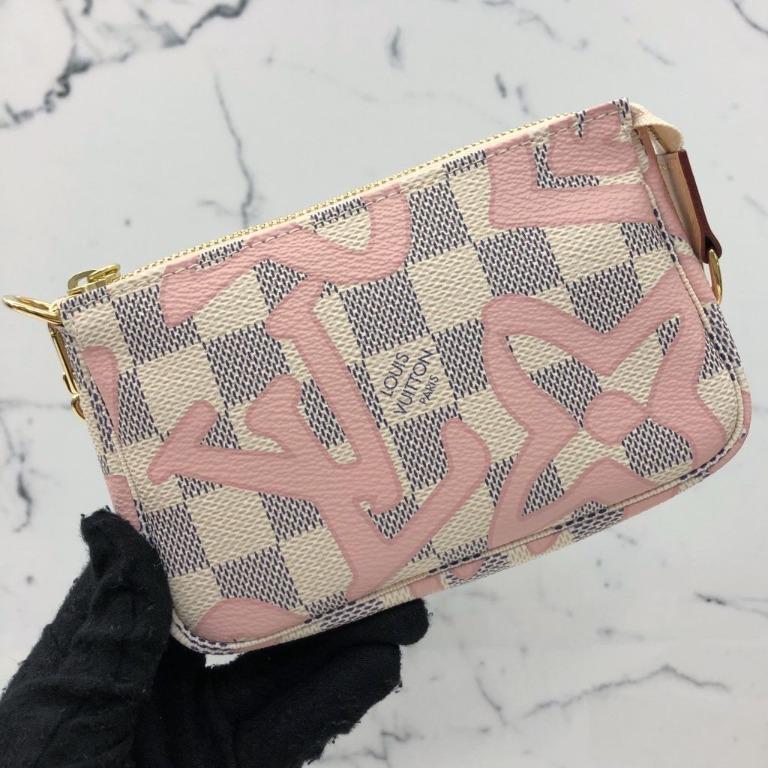 Auth Louis Vuitton Damier Azur Tahiti Mini Pochette Accessoires