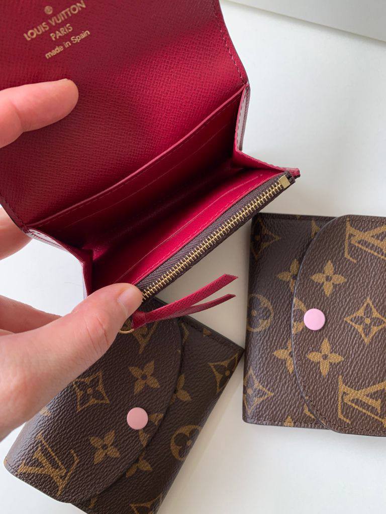 🔥NEW LOUIS VUITTON Rosalie Coin Purse Wallet Monogram Light Pink