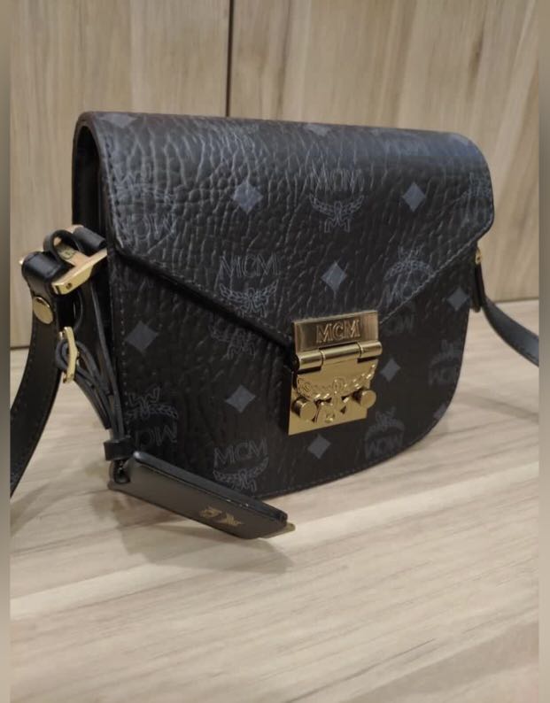 MCM Patricia Black Shoulder Bag Women s Fashion Bags Wallets