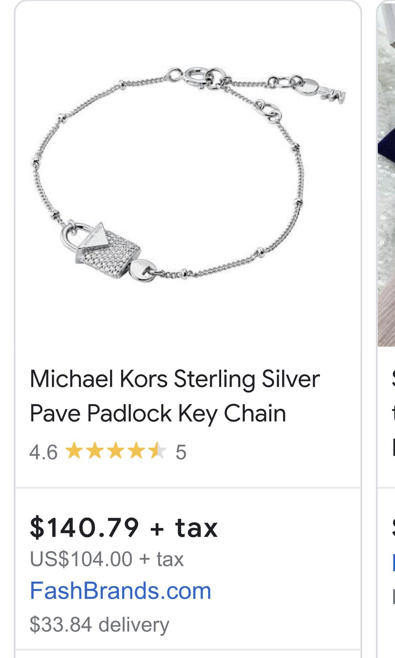 Michael Kors Leather Padlock Bangle  GoldTone Metal Bangle Bracelets   MIC150275  The RealReal