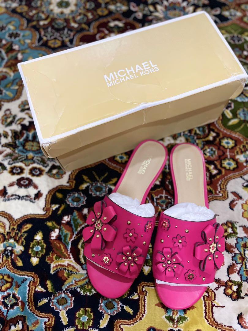 Tara floral embellished leather slide discount