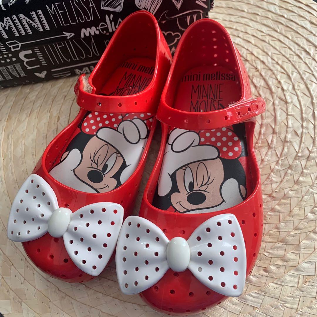 Mini Melissa USA 11 Shoes Red Minnie Mouse