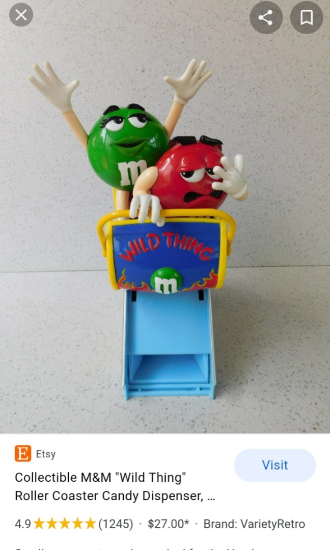 M&M's Candy Dispenser - Wild Things Roller-Coaster - Limited Edition