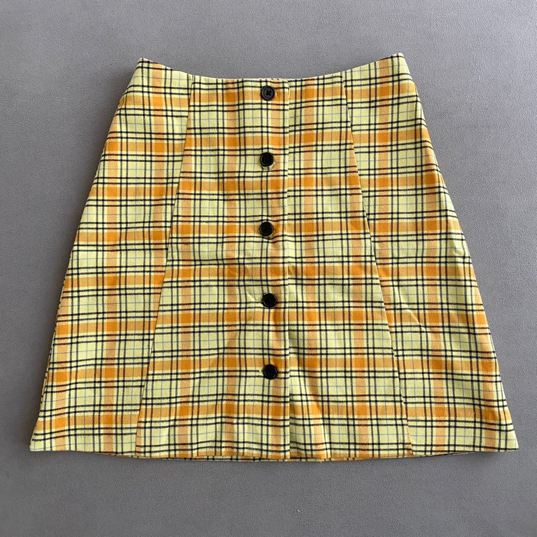 checkered grid skirt