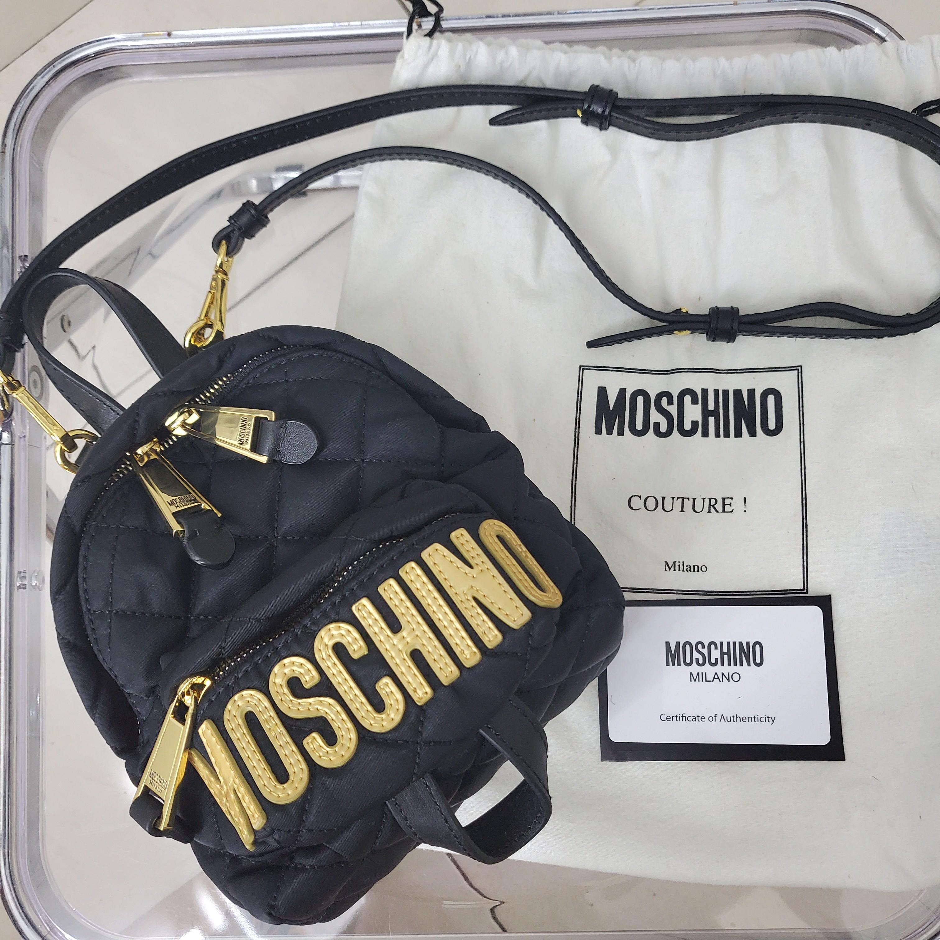 Moschino mini quilted backpack sales