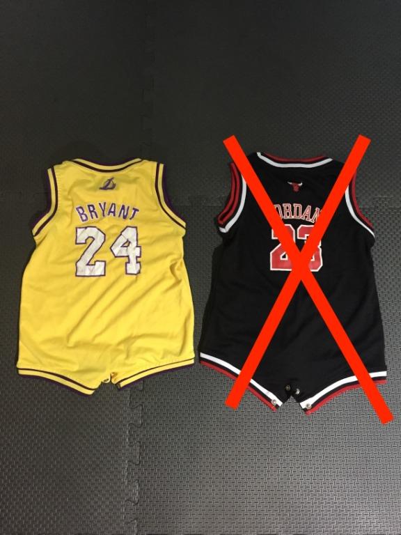 NBA Basketball Jersey Kobe Bryant 24 PJ Pyjamas Romper Onesies 12 18 months Baby Toddler Kid Children