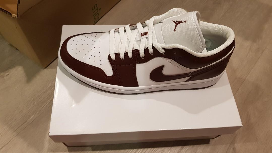 Nike Jordan 1 low team red, Men's 