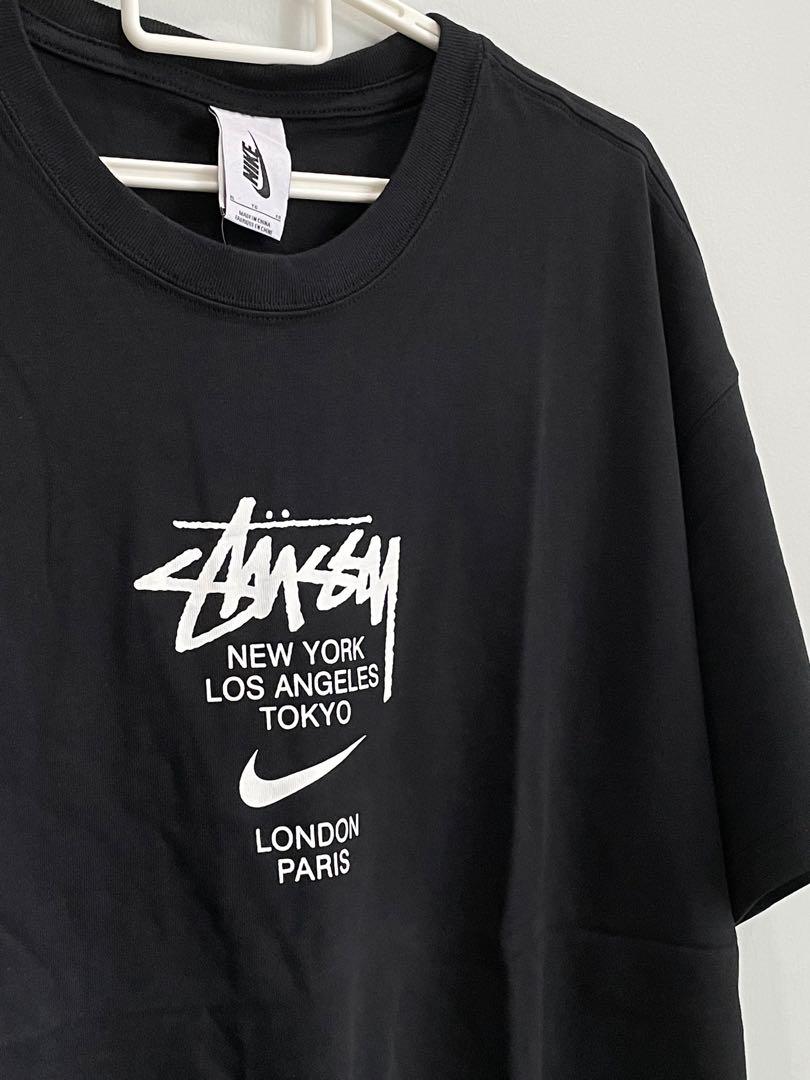Nike x Stüssy International T-Shirt Black, Men's Fashion, Tops