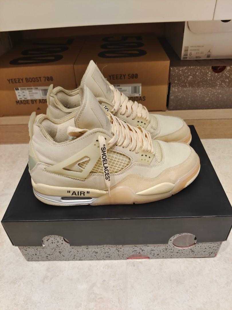 Off white x Air Jordan 4 sail, Men's Fashion, Footwear, Sneakers on  Carousell