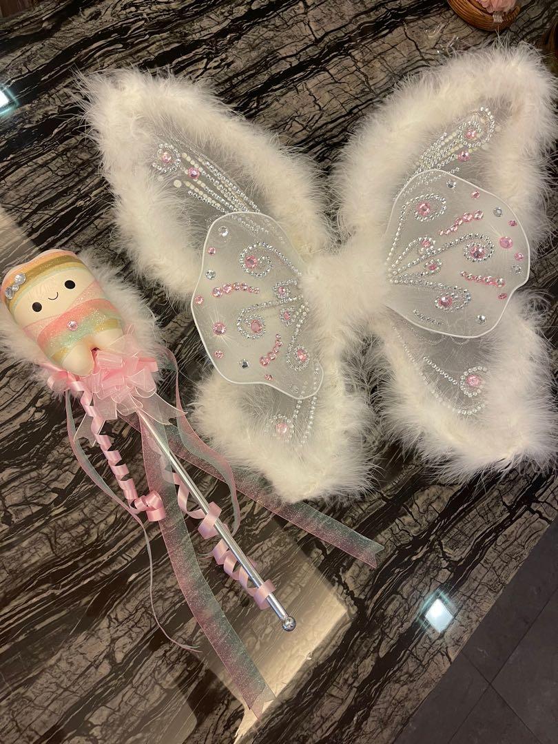 OOAK Costume/Tooth fairy/Angel wings and wand set, Women's Fashion