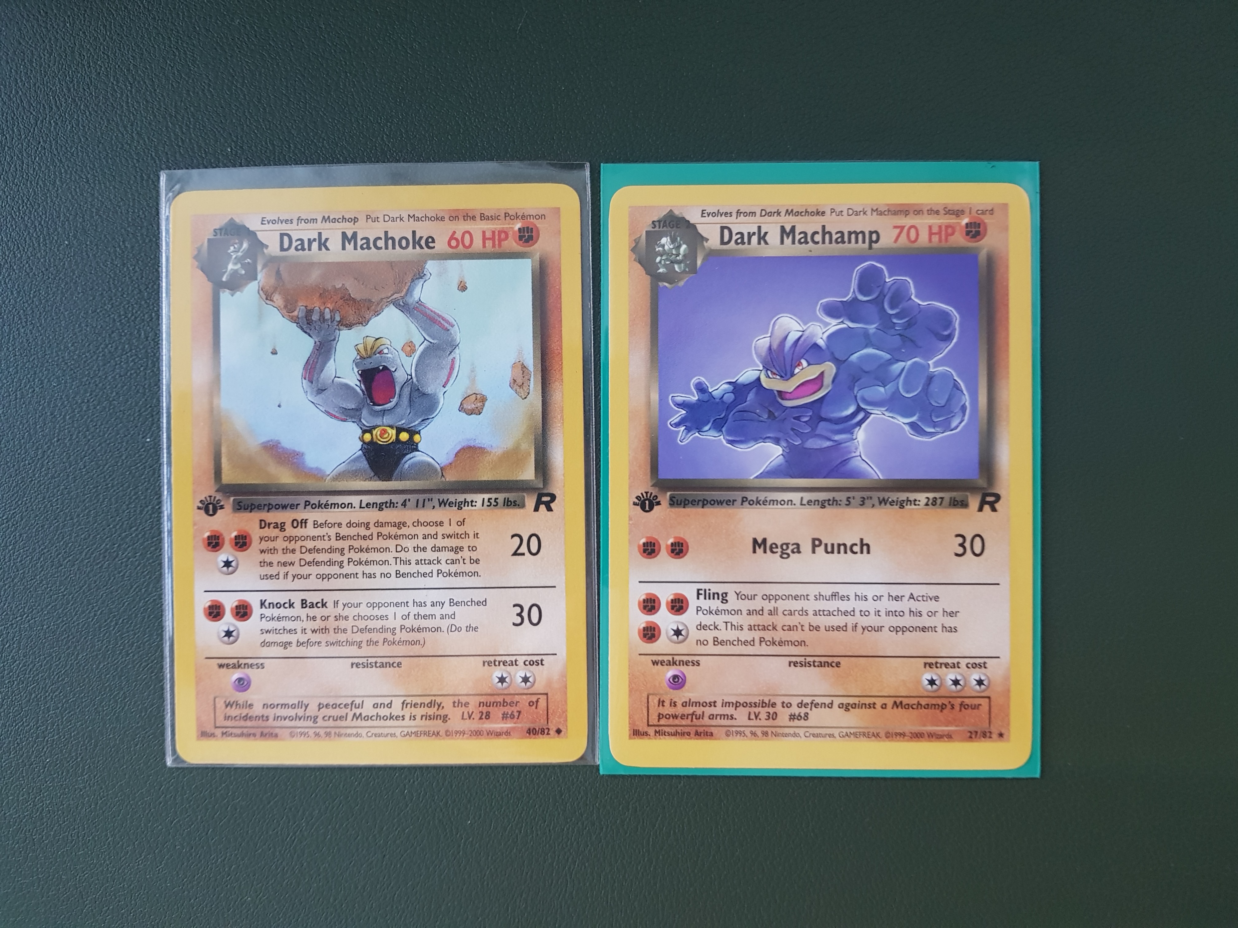 PRICE FOR ALL] Dark Machoke Dark Machamp Team Rocket 1st First edition  (pokemon cards pokémon tcg), Hobbies & Toys, Toys & Games on Carousell