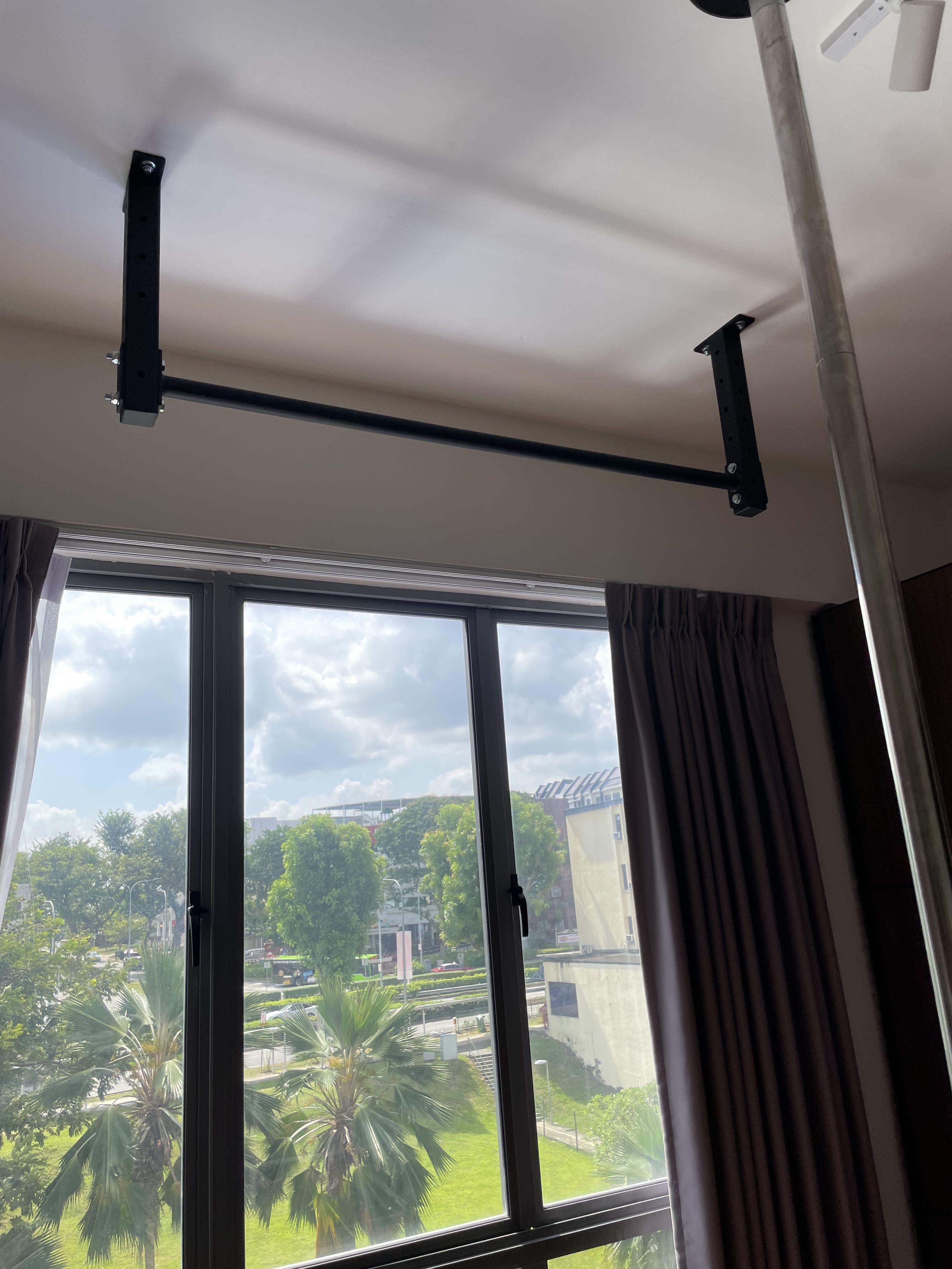 pull up bar Ceiling mounted chin up bar free installation , Sports