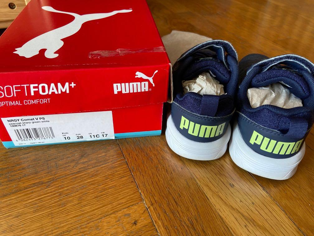 Puma Comet Peacoat Shoes Soft foam Optimal Comfort Kids Sneakers UK 10 EUR 28 US 11C 17cm not Nike adidas new balance but very comfortable