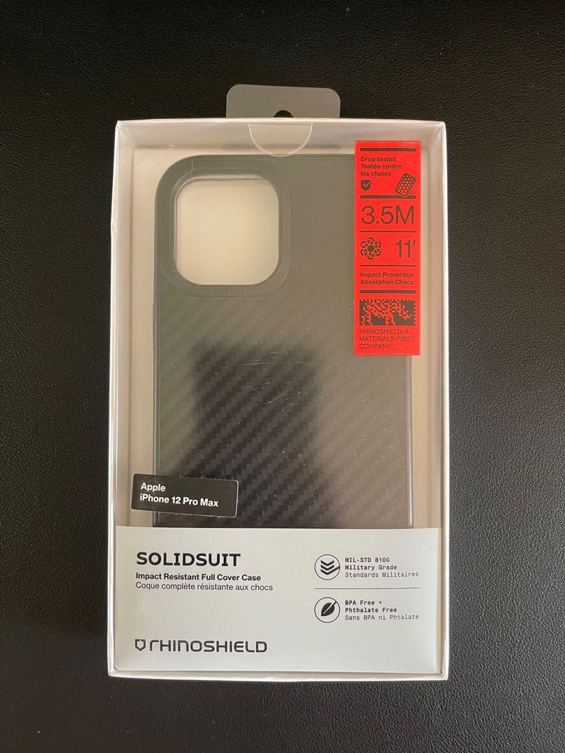Rhinoshield Solidsuit iPhone 12 Pro Max, Mobile Phones & Gadgets, Mobile &  Gadget Accessories, Cases & Sleeves on Carousell