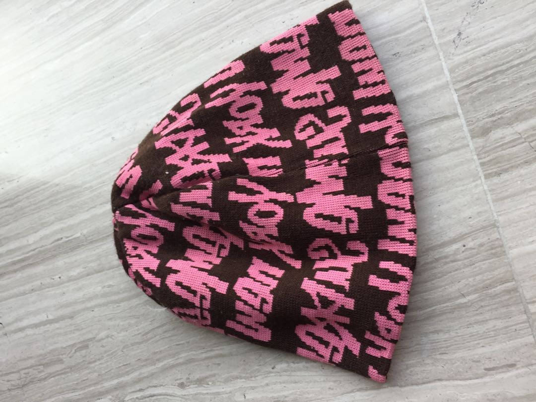 Supreme monogram knitted beanie, 男裝 